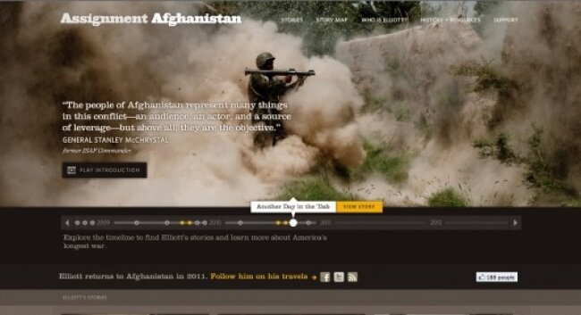 Though launched on December 28, 2010, the VQR%2526#039;s interactive website Assignment Afghanistan managed to win a 2011 Digital Ellie.