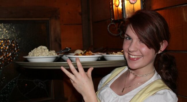 Server Cayla Sturdivant is all smiles during Restaurant Week at The Bavarian Chef. 