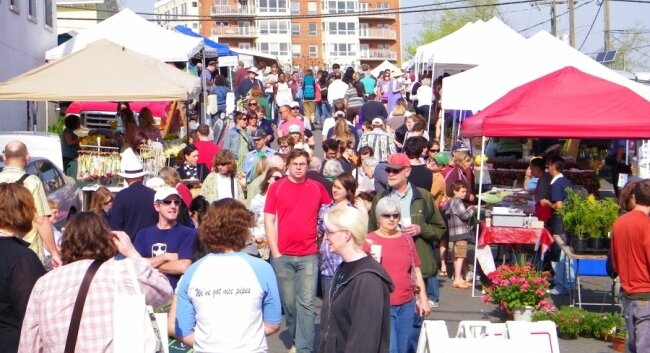 The 35-year old outdoor market brings hordes Downtown every week from spring into fall. There are over 100 vendors now, and officials say they receive request from 40 new vendors a week.