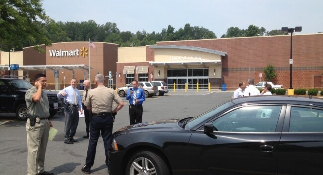 Police evacuated the Wal-Mart on Route 29 this morning around 11am after a man was discoved inside the store with %2526quot;suspicious%2526quot; packages.