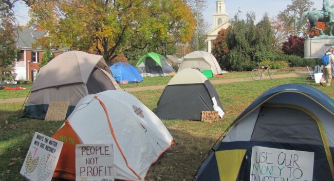 The occupation of Lee Park, Tuesday, October 18.