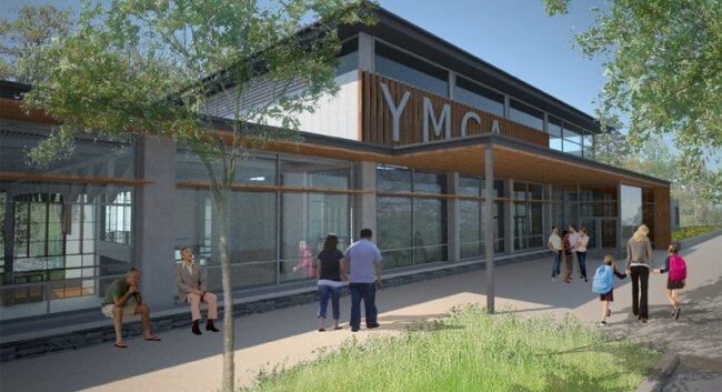 The new 72,000-square-foot YMCA in McIntire Park will include a recreation center with a gym, fitness facilities, community rooms and a family aquatic center.