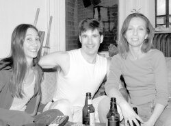 Kathy Genn with performers Tommy Parlon and Pam England (choreographer) 