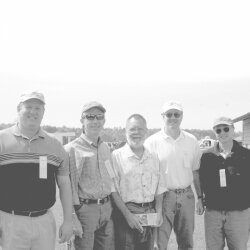 Foxfield officials John Kiger, Jim Moore, Freddy Williard, Jeff Davis, and Bruce Woodzell