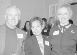 Bob Harmon, a member of WHTJ’s board of directors, Marilyn Harmon, and advisory board chair Cynthia McNary 
