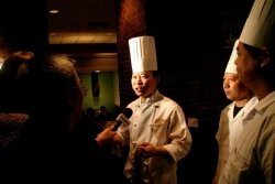 Peter Chang greets the media during the opening of his Charlottesville restaurant in March 2011.