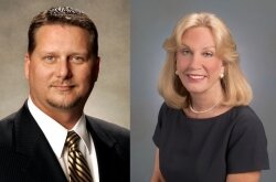 Virginia ABC Board Chair Neal Insley and Commissioner Sandra Canada are appointed by the governor, are full-time state employees, and they rule in appeals hearings.
