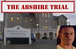 Eric Abshire appeared in Orange County Circuit Court on Thursday, October 6 for a pretrial hearing. His first-degree murder trial starts October 12.