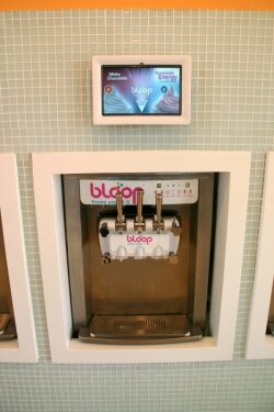 The machine that launched a thousand fro-yo shops. This one is Bloop%2526#039;s, which features flavor names on a video display.