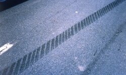 Police can calculate how fast a vehicle was going from these distinctive tracks, called yaw marks.