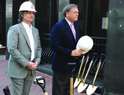 Minor and Danielson on groundbreaking day in 2008.