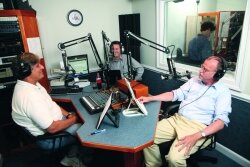 Having fun in the studio: Brian Balogh, Ed Ayers, and Peter Onuf are the %2526#039;American History Guys.%2526#039;