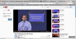 Albemarle High principal Jay Thomas uses YouTube to dispel rumors of disruptions.