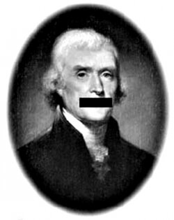 Muzzle winners get a t-shirt with a picture of Jefferson muzzled. 