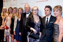 Kiernan, center, with family and Hollywood A-Listers Meryl Streep and Mark Ruffalo at a recent benefit.
