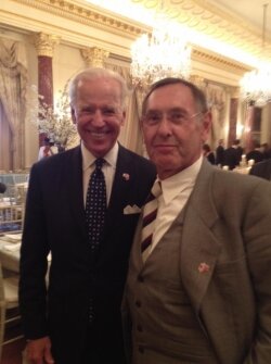 Vice President Joe Biden and Veritas Vineyard owner Andrew Hodson.