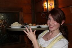 Server Cayla Sturdivant is all smiles during Restaurant Week at The Bavarian Chef. 
