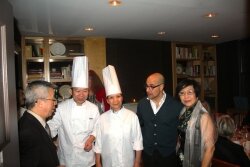 Gen Lee, Peter Chang, Hong Ying Zhang, actor Stanley Tucci, and Mary Lee at the James Beard House dinner on January 30.