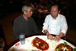 Gen Lee and Peter Chang brainstorm at their Short Pump location.