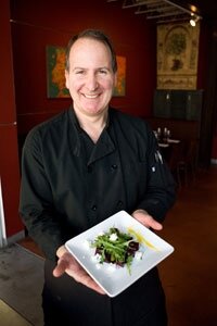 Charles Roumeliotes of Orzo with his special salad