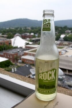 Some Bold Rock Cider over downtown.