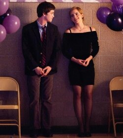 Logan Lerman and Emma Watson as the wallflower and the artsy girl who shows him a way out of the horrors of high school.