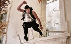 Channing Tatum smashes through in Columbia Pictures%2526#039; %2526quot;White House Down.%2526quot;