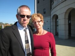 Early in the trial, Justine%2526#039;s parents Steve and Heidi Swartz stood outside the courthouse and expressed hope the jury would find Abshire guilty.