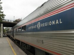 The Lynchburg-based %2526quot;Northeast Regional%2526quot; rolled out of Charlottesville Wednesday on time.