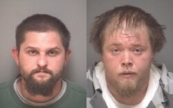 Justin Riggs, left, and Brian Tichner are behind bars for their alleged roles in a January 15 dog shooting. 
