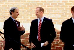 The men who want to be AG: Mark Obenshain and Rob Bell in September at the signing of a bill they both carried-- life sentences for child rapists. 