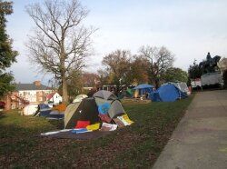 Occupy Charlottesville has been going on in Lee Park since October.