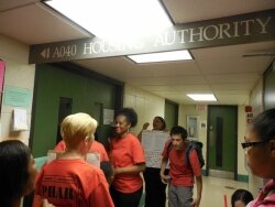 Although PHAR residents arrived during normal business hours, lights in the housing authority offices were out.