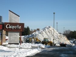 Remember Mt. Chipotle, the mammoth pile of snow in the Barracks Road Shopping Center parking lot that had its own website back in the epic winter of 2010?