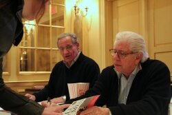 Woodward and Bernstein sign books at the Paramount.