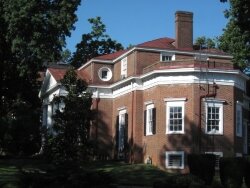 The house at 169 Rugby Road resembles Monticello.