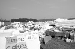 The Exhibition Tent aftermath after the 2003 microburst.
