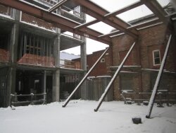 The inside of the proposed Landmark hotel as it appeared on Monday, March 5.