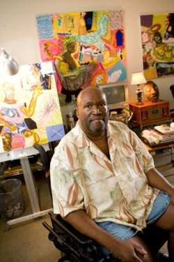 A Yale-trained artist, Gerry Mitchell says he has suffered ongoing injury as a result of the accident.